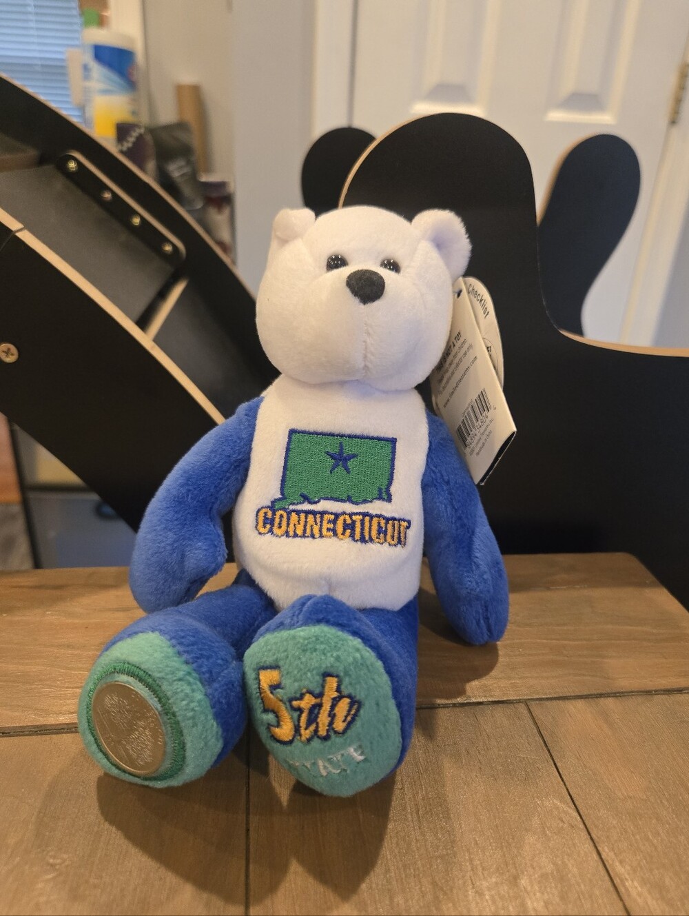 Connecticut Blue Plush Limited Treasures Quarter Souvenir Bear Vintage New